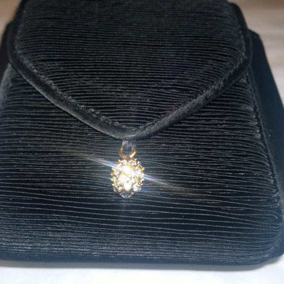 BLACK RHINESTONE EVENING BAG CLUTCH NWOT - Picture 2 of 12